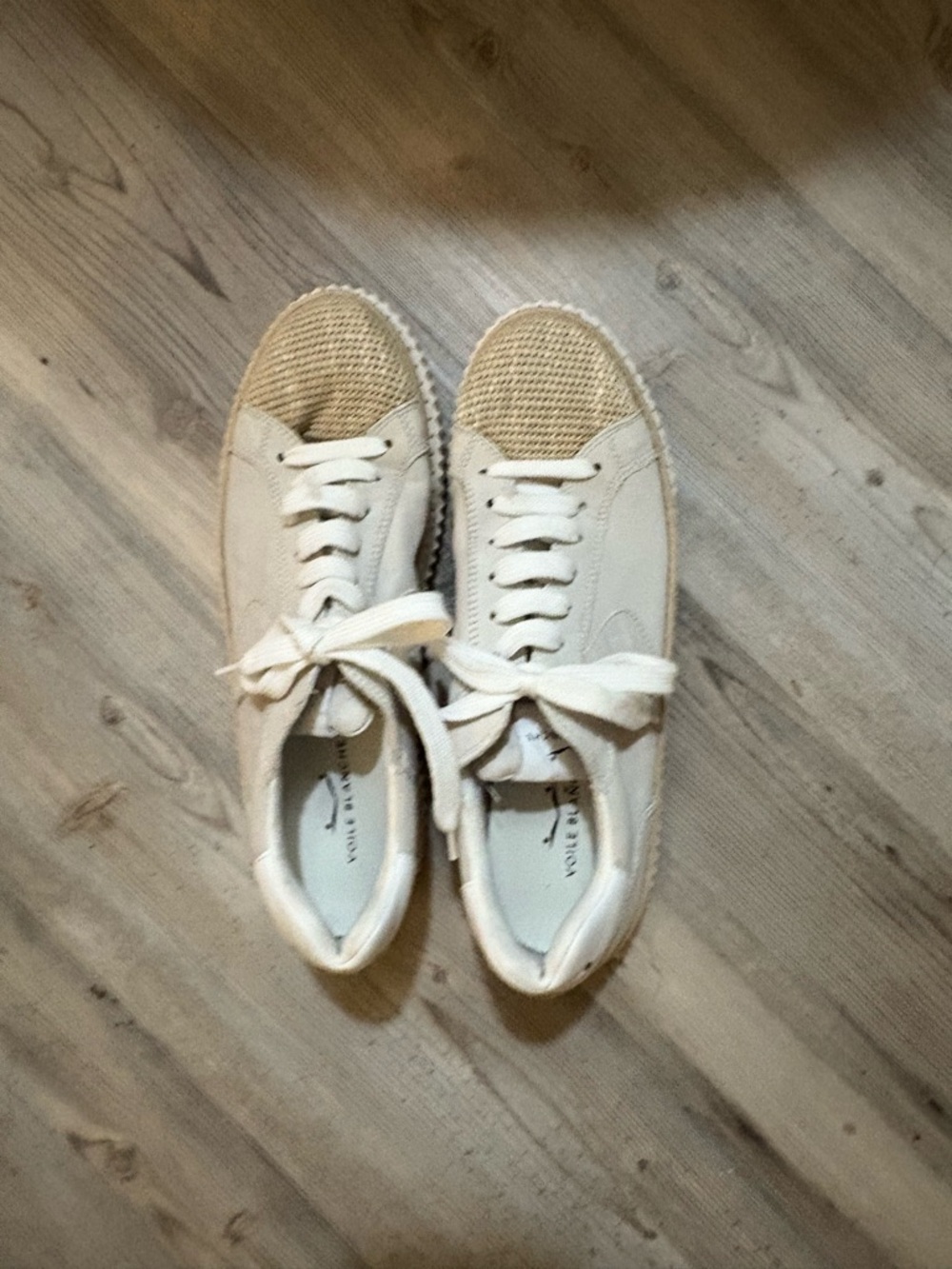 Voile Blanche Cream and Tan Women's Sneakers
